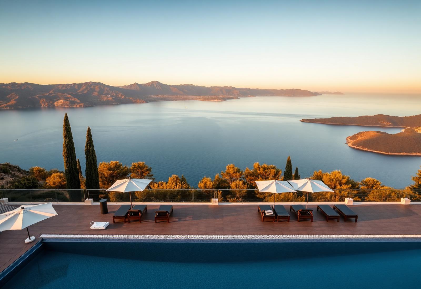 Infinity pool with sea view